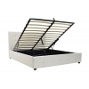 Κρεβάτι Roi pakoworld διπλό 160x200 PU λευκό ματ + αποθηκευτικό χώρο Pakoworld 006-000016