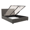 Κρεβάτι Roi pakoworld διπλό 160x200 ύφασμα ανθρακί + αποθηκευτικό χώρο Pakoworld 006-000018