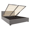 Κρεβάτι Norse pakoworld διπλό pu γκρι ματ με αποθηκευτικό χώρο 160x200εκ Pakoworld 006-000039