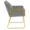 Πολυθρόνα Mira pakoworld βελούδο γκρι-χρυσό 65x69x86εκ Pakoworld 029-000287