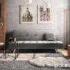 Καναπές-κρεβάτι Travis pakoworld 3θέσιος ύφασμα γκρι 175x83x74εκ Pakoworld 035-000061
