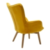 Πολυθρόνα Kido pakoworld βελούδο χρώμα κίτρινο Pakoworld 046-000003
