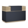 Γραφείο reception Lotus pakoworld σε χρώμα φυσικό - ανθρακί 180x70x110εκ Pakoworld 069-000016