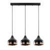 Φωτιστικό οροφής τρίφωτο Elprecious pakoworld E27 μαύρο-bronze 67x17x110εκ Pakoworld 071-001036
