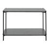 Βοηθητικό τραπέζι Mara MDF ανθρακί μαρμάρου-μαύρο 80x40x55cm Pakoworld 072-000066