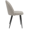 Καρέκλα Graceful pakoworld ύφασμα μπουκλέ ανοιχτό γκρι-πόδι μαύρο Pakoworld 093-000019