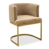 Πολυθρόνα Viv pakoworld βελούδο μπεζ-χρυσό 52x56x71εκ Pakoworld 110-000021
