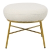 Σκαμπό Susanna pakoworld μπουκλέ κρεμ-πόδι χρυσό μέταλλο 56x47x40εκ Pakoworld 110-000063