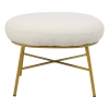 Σκαμπό Susanna pakoworld μπουκλέ κρεμ-πόδι χρυσό μέταλλο 56x47x40εκ Pakoworld 110-000063