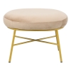 Σκαμπό Susanna pakoworld βελούδο μπεζ-πόδι χρυσό μέταλλο 56x47x40εκ Pakoworld 110-000064