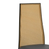 Καρέκλα Lasmipe Inart μαύρο-φυσικό pu-rattan 40x49x96εκ Pakoworld 115-003198