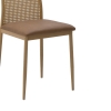 Καρέκλα Lasmipe Inart καφέ pu-rattan 40x49x96εκ Pakoworld 115-003199