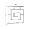 Βιβλιοθήκη Labirent pakoworld χρώμα μόκα 125x22x129εκ Pakoworld 119-001138