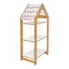 Ραφιέρα Montessori Zoilen I pakoworld λευκό-φυσικό-ροζ mdf 50x30x100εκ Pakoworld 120-000429