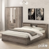 Κρεβάτι διπλό Tara pakoworld rustic oak 160x200εκ Pakoworld 123-000175