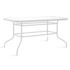 Τραπέζι Valor pakoworld μέταλλο λευκό-γυαλί 140x80x70εκ Pakoworld 130-000018