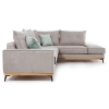 Γωνιακός καναπές αριστερή γωνία Luxury II pakoworld ύφασμα elephant-ciel 290x235x95εκ Pakoworld 168-000013