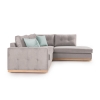 Γωνιακός καναπές αριστερή γωνία Boston pakoworld ύφασμα elephant-ciel 280x225x90εκ Pakoworld 168-000021