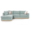 Γωνιακός καναπές δεξιά γωνία Boston pakoworld ύφασμα ciel-cream 280x225x90εκ Pakoworld 168-000026