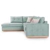 Γωνιακός καναπές δεξιά γωνία Boston pakoworld ύφασμα ciel-cream 280x225x90εκ Pakoworld 168-000026