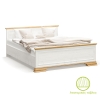 Κρεβάτι διπλό Jaden pakoworld golden oak-λευκό antique 160x200εκ Pakoworld 173-000023