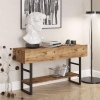 Κονσόλα Vien pakoworld oak-μαύρο 139x43x75,5εκ Pakoworld 176-000008