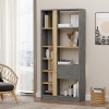 Βιβλιοθήκη Alive pakoworld ανθράκι antique-sonoma 75.5x25x160εκ Pakoworld 176-000113