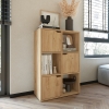 Βιβλιοθήκη Bookel pakoworld μελαμίνης σε oak απόχρωση 59.5x27.5x89εκ Pakoworld 184-000102