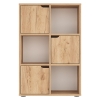 Βιβλιοθήκη Bookel pakoworld μελαμίνης σε oak απόχρωση 59.5x27.5x89εκ Pakoworld 184-000102