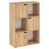 Βιβλιοθήκη Bookel pakoworld μελαμίνης σε oak απόχρωση 59.5x27.5x89εκ Pakoworld 184-000102