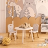 Παιδικό τραπεζάκι Playful pakoworld λευκό-φυσικό Φ60x43,5εκ Pakoworld 199-000260