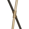 Διακοσμητικό τοίχου Leefle pakoworld μαύρο-χρυσό μέταλλο 46.5x3x112.5εκ Pakoworld 199-000556