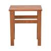 Τραπεζάκι παραλίας Summrine pakoworld μασίφ ξύλο οξιάς σε καρυδί χρώμα 40x40x45εκ Pakoworld 211-000018