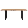 Τραπέζι Slim pakoworld μασίφ ξύλο ακακίας καρυδί-πόδι μαύρο 200x100x75.6εκ Pakoworld 223-000019