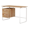 Γραφείο εργασίας με συρτάρια Clarity pakoworld μελαμίνης φυσικό-λευκό 120x60x75εκ Pakoworld 230-000028