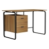 Γραφείο εργασίας με συρτάρια Clarity pakoworld μελαμίνης καρυδί-μαύρο 120x60x75εκ Pakoworld 230-000029