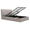 Κρεβάτι διπλό Violaine pakoworld ύφασμα μπεζ-γκρι με αποθηκευτικό χώρο 160x200εκ Pakoworld 234-000007