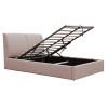 Κρεβάτι διπλό Violaine pakoworld ύφασμα μπεζ με αποθηκευτικό χώρο 160x200εκ Pakoworld 234-000008