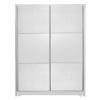 Ντουλάπα ρούχων Chase pakoworld δίφυλλη με συρόμενες πόρτες χρώμα λευκό 152.5x56.5x185εκ Pakoworld 249-000019
