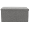 Σκαμπό-μπαούλο Greatness pakoworld ύφασμα γκρι 76x38x38εκ Pakoworld 257-000001