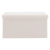 Σκαμπό-μπαούλο Forward pakoworld ύφασμα μπουκλέ ivory 76.5x38x37.5εκ Pakoworld 257-000004