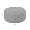 Σκαμπό-πουφ Ferdia pakoworld βελούδο γκρι Φ59x28.5εκ Pakoworld 257-000023
