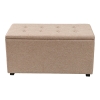 Σκαμπό-μπαούλο Corben pakoworld μπεζ ύφασμα 80x43x45εκ Pakoworld 257-000027