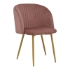 Καρέκλα Anelie pakoworld σάπιο μήλο βελούδο-πόδι φυσικό μέταλλο 45x59x78εκ Pakoworld 273-000018