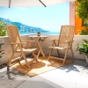 Πολυθρόνα 5 θέσεων Zerco pakoworld πτυσσόμενη ξύλο ακακίας φυσικό 61x65x110εκ Pakoworld 282-000006