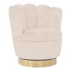Πολυθρόνα Joyo pakoworld περιστρεφόμενη μπουκλέ ύφασμα κρεμ-χρυσό 73x68x74.5εκ Pakoworld 284-000004