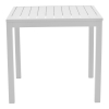 Τραπέζι Kliton  pakoworld αλουμινίου λευκό 80x80x74εκ Pakoworld 288-000006