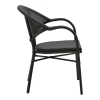 Πολυθρόνα Elyza pakoworld μαύρο αλουμίνιο-μαύρο textilene 57x62x84εκ Pakoworld 289-000005