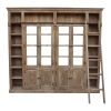 Βιβλιοθήκη Librardy Inart lime wash μασίφ mango ξύλο 247x35x220εκ Pakoworld 293-000002