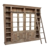 Βιβλιοθήκη Librardy Inart lime wash μασίφ mango ξύλο 247x35x220εκ Pakoworld 293-000002